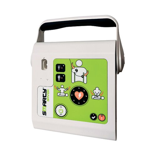 SMARTY SAVER FULLY AUTOMATIC DEFIBRILLATOR WITH STURDY DEFIBRILLATOR CASE SM1B1002
