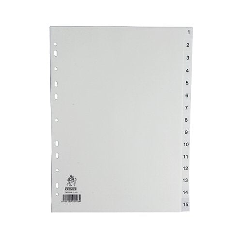 A4 WHITE 1-15 POLYPROPYLENE INDEX WX01355