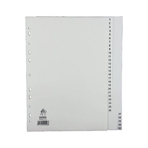 A4 WHITE 1-31 POLYPROPYLENE INDEX WX01357