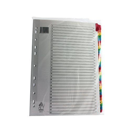 ASSORTED A4 1-31 MYLAR INDEX WX01522