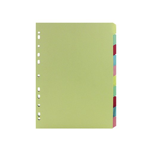 A4 MANILLA DIVIDER 10-PART ASSORTED ST05446