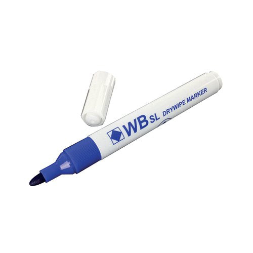 BLUE WHITEBOARD MARKER PENS BULLET TIP (PACK OF 10) WB15 804