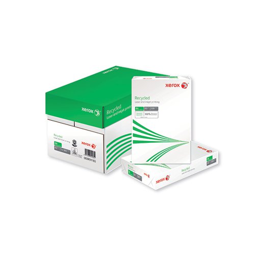 XEROX RECYCLED A4 COPIER PAPER 80GSM REAM WRAPPED (PACK OF 2